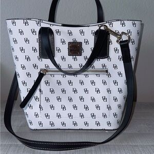 Dooney & Bourke Black and White Logo Tote